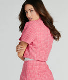 Fabulous By The Second Short Sleeve Tweed Jacket