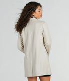 Elevated Season Faux Suede Longline Blazer
