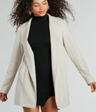 Elevated Season Faux Suede Longline Blazer