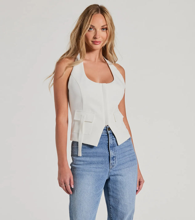 Your fall and winter outfits will be on-trend when you style the Elevated Impression Cargo Pocket Woven Vest to complete your best outfit of the day or add a layer of stylish warmth to your look!