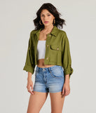 Your fall and winter outfits will be on-trend when you style the Effortless Personality Button Up Crop Linen Shacket to complete your best outfit of the day or add a layer of stylish warmth to your look!