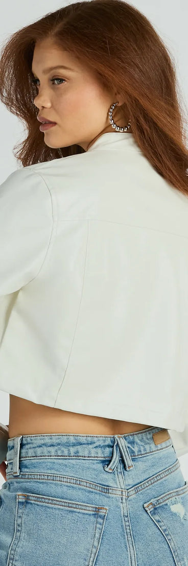 Trendy Rebel Moto Faux Leather Jacket