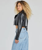 
Upgrade your style game for 2025 with the City Slicker Moto Crop Faux Leather Jacket in black, perfect for any fashion-forward wardrobe.