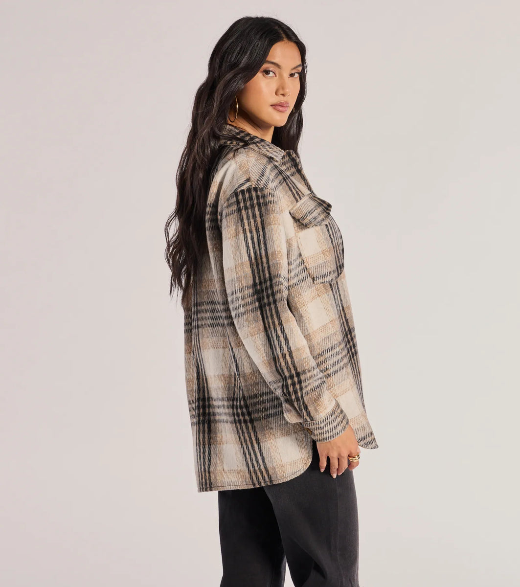 On-Point Plaid Faux Wool Shacket & Windsor