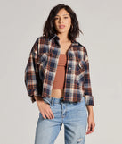 
Upgrade your style game for 2025 with the Basic Vibes Cropped Plaid Shacket in navy, perfect for any fashion-forward wardrobe.