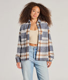 
Upgrade your style game for 2025 with the Effortless Cutie Long Sleeve Plaid Shacket in navy, perfect for any fashion-forward wardrobe.