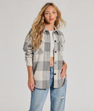 
Upgrade your style game for 2025 with the Cozy Season Plaid Button-Down Shacket in gray, perfect for any fashion-forward wardrobe.