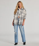 
Upgrade your style game for 2025 with the Cozy Season Plaid Button-Down Shacket in gray, perfect for any fashion-forward wardrobe.