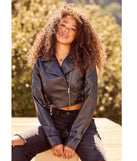 Untamed Chic Faux Leather Cropped Moto Jacket | Windsor Untamed Chic Faux Leather Cropped Moto Jacket | Windsor