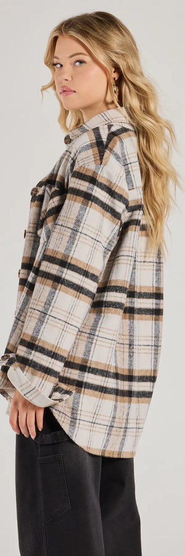 Get inspired with the Cozy Layer Plaid Woven Shacket, a feed-worthy ivory piece that’s part of Windsor's updated and curated women’s clothing edit packed with must-have fall outfit ideas.