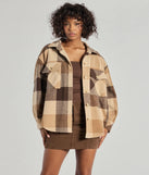 
Upgrade your style game for 2025 with the Plaid Passion Oversized Faux Wool Shacket in brown, perfect for any fashion-forward wardrobe.