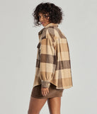 
Upgrade your style game for 2025 with the Plaid Passion Oversized Faux Wool Shacket in brown, perfect for any fashion-forward wardrobe.