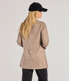 Dress up or down with the Chic Choice Plaid Faux Suede Blazer, a trendy taupe blazer that delivers structure and style on the go.