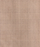 The Chic Choice Plaid Faux Suede Blazer in taupe is a women's workwear piece offering a trendy style and unique accents, perfect for effortlessly creating an outfit-of-the-day look that transitions your office look to going-out ready.