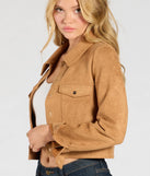 Ready To Go Faux Suede Crop Jacket
