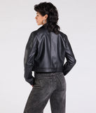 Keep Your Cool Collared Faux Leather Jacket