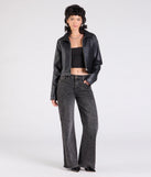 Keep Your Cool Collared Faux Leather Jacket