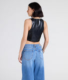 From bold to effortless, the Here To Slay Faux Leather Cropped Vest lets you define your vibe with black tops that speak your style.