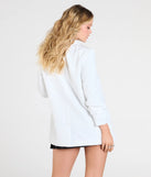 Meet And Greet Ruched Sleeve Woven Blazer