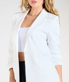 Meet And Greet Ruched Sleeve Woven Blazer