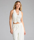 Power Moves Button Woven Vest