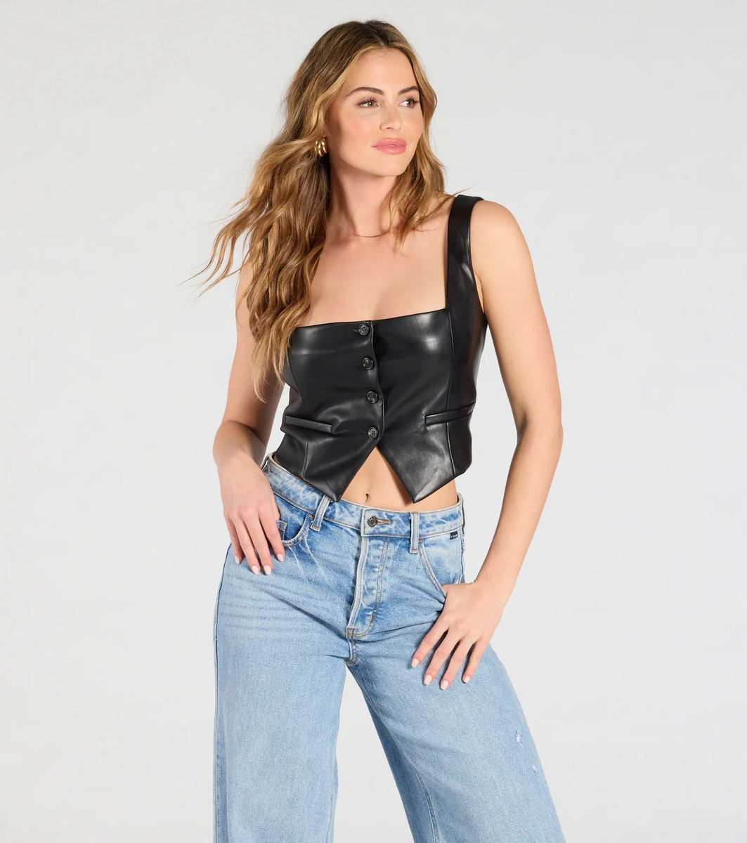 Attractive Influence Square Neck Button Vest & Windsor