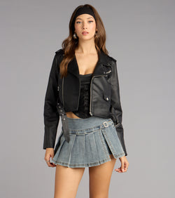 Biker Chic Crop Jacket