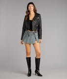 Biker Chic Crop Jacket