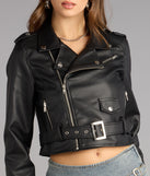 Biker Chic Crop Jacket