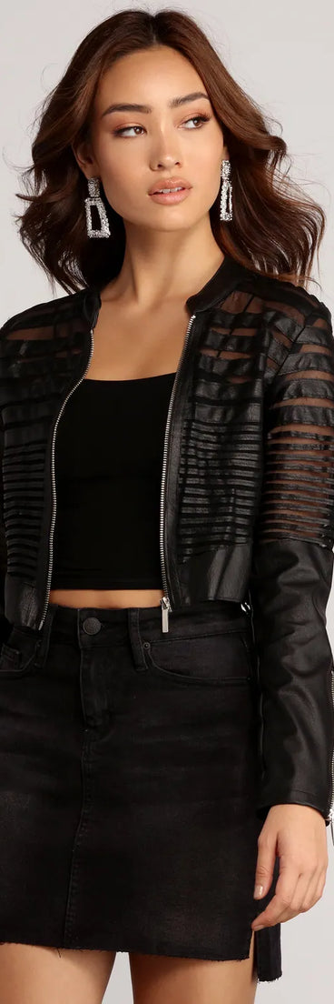 Rough Edge Cropped Jacket