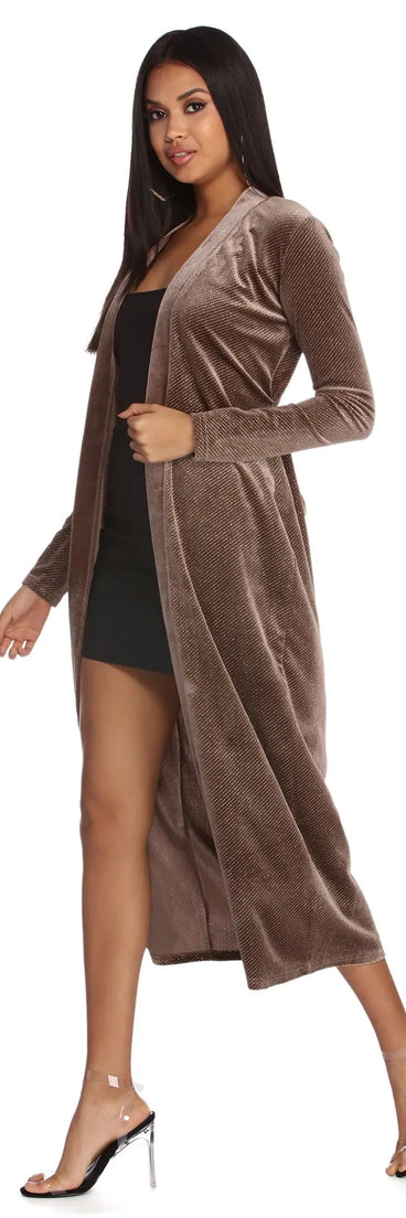 Dotted In Glitter Lux Velvet Duster