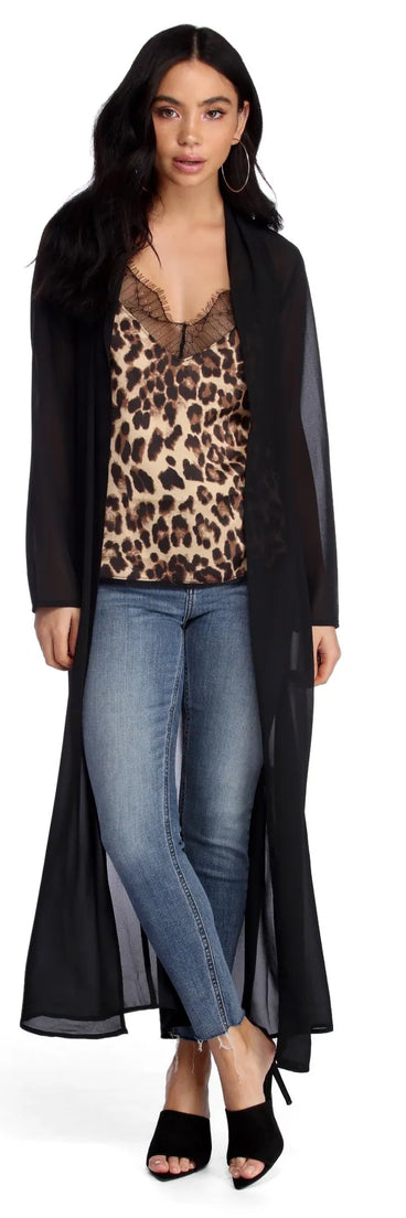 Go With The Flow Chiffon Trench