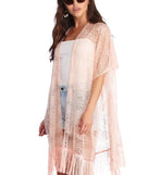 Lady Lace Kimono With Fringe