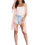 Lady Lace Kimono With Fringe