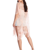 Lady Lace Kimono With Fringe