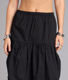 Sweet Stroll Ruched Midi Skirt