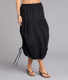 Sweet Stroll Ruched Midi Skirt
