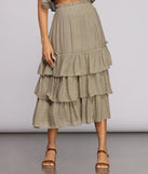 Boho Flow Tiered Maxi Skirt
