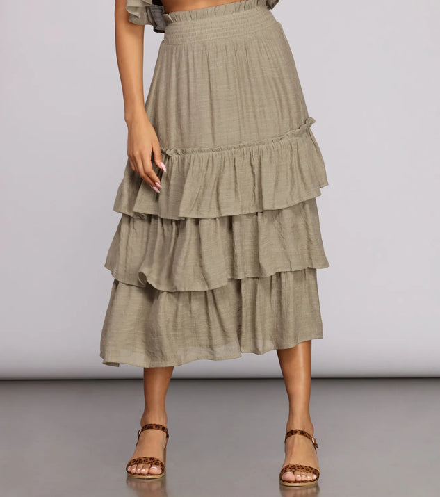 Boho Flow Tiered Maxi Skirt