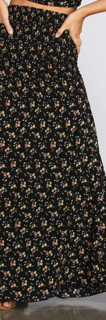 Darling Ditsy Floral Maxi Skirt