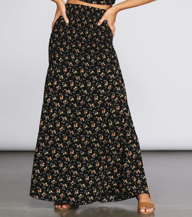 Darling Ditsy Floral Maxi Skirt