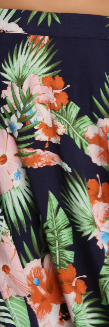 Coastal Vibes Zip Maxi Skirt