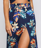 Cancun Vacay Tropical Slit Maxi Skirt