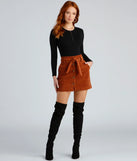 Essential Corduroy Button Down Mini Skirt