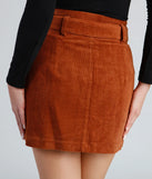 Essential Corduroy Button Down Mini Skirt