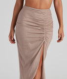 Chic Weekend Vibes Linen Midi Skirt