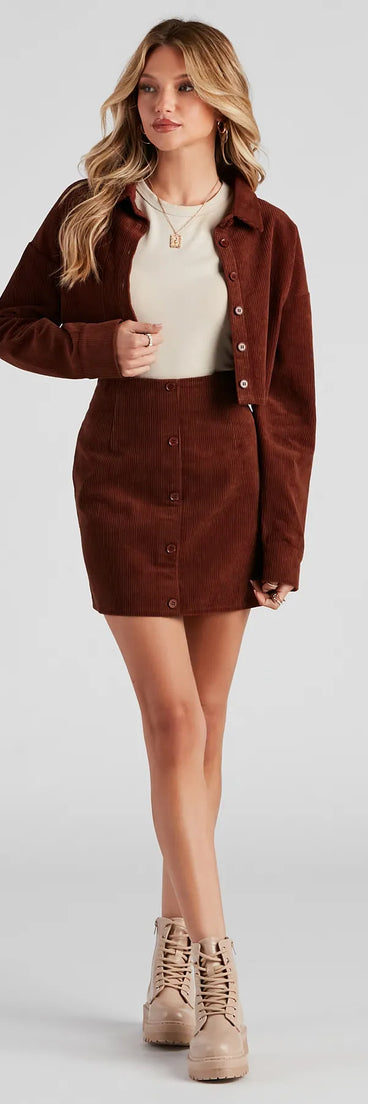 Fall Fave Corduroy Mini Skirt
