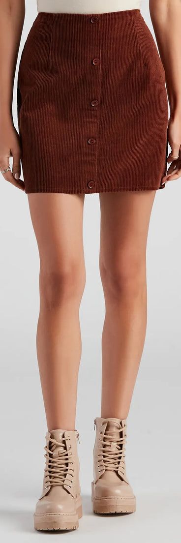 Fall Fave Corduroy Mini Skirt