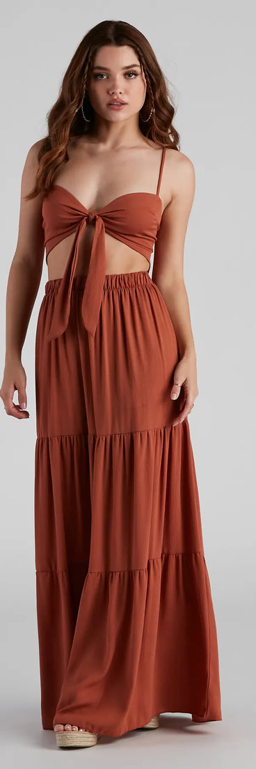 Let's Get Together Tiered Maxi Skirt