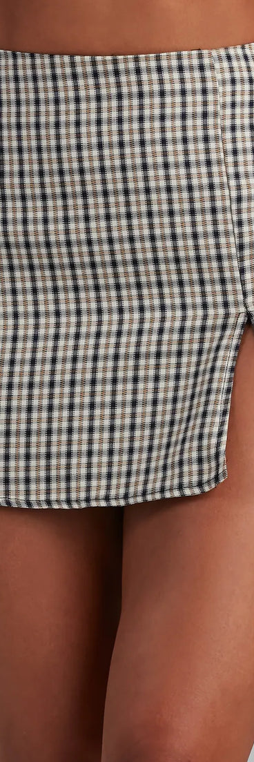 Pep It Up Plaid Mini Skirt
